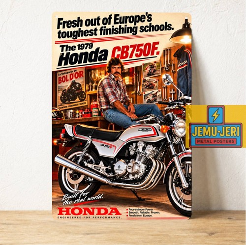 Insegna poster metallo - insegna, moto