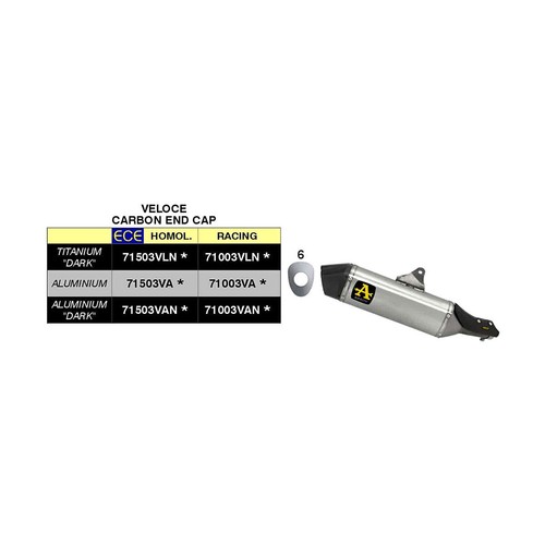 Marmitta arrow slip veloce - arrow, slip-on